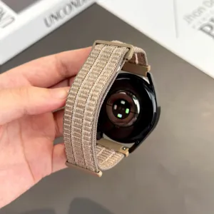 Ersatz Nylon Uhrenarmband fuer Huawei Watch GT Runner2, atmungsaktives Doppeldesign.