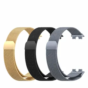 Edelstahl Mailand Schleife Magnetische Uhrenarmband Für Smart Fitness Tracker Modische Metall Ersatz Armband