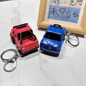 Kreativer Legierungs-Pickup-Schluesselanhaenger suesses Auto Modell Tasche Anhaenger