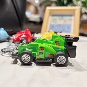 Portachiavi in metallo per auto da corsa stile F1, ciondolo creativo in lega modello veicolo regalo.