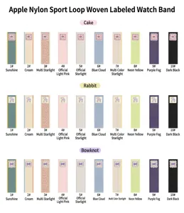 Nylon loop woven band for Apple Watch with cute patch, multiple colors and styles available.