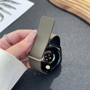 Silicone magnetic watch strap replacement soft band for smart watch accessories detail view.