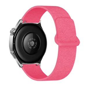 Replacement silicone magnetic watch strap compatible with smart watch, pink textured design.