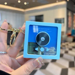 Mini music player keychain recordable album pendant cute aesthetic bag charm accessory