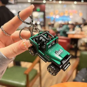 Portachiavi in miniatura in lega modello auto jeep fuoristrada accessorio ciondolo borsa