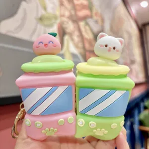 Niedlicher Silikon Squeeze Spielkonsolen Schlüsselanhänger Cartoon Tier Tasche Anhänger Spielzeug