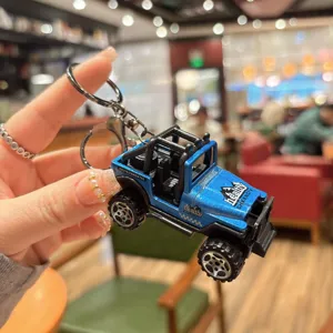 Portachiavi fuoristrada in lega blu mini ciondolo per borsa giocattolo auto