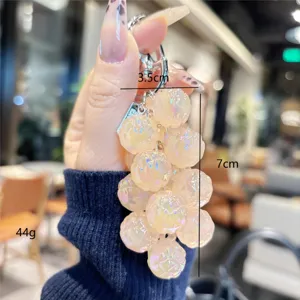 Acrylic transparent pineapple cluster bag charm keychain cute phone charm fashion accessory