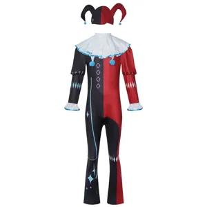 Costume cosplay Stella di Escape the Horror Night cappello giullare tuta bicolore
