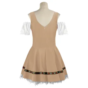 Disfraz de camarera de cerveza Oktoberfest para mujer Vestido cosplay Halloween