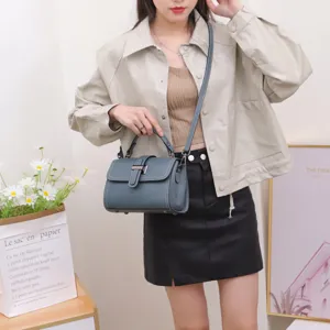 Leather Crossbody Bag Top Handle Flap Purse Casual Fashion Commuter Women Handbag