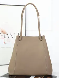 Vintage Genuine Leather Bucket Bag Large Capacity Women Shoulder Crossbody Tote Bag Casual Commuter Handbag