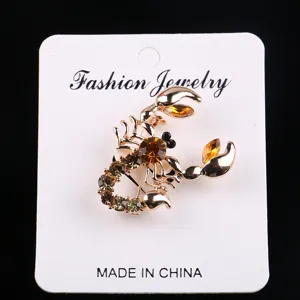 Elegant rhinestone scorpion brooch crystal animal lapel pin fashion clothing accessories gift