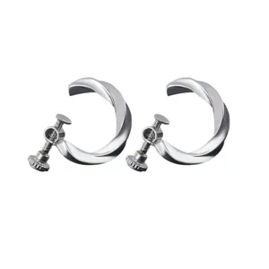 Pendientes de presión con tornillo Mobius para hombres, joyería minimalista sin perforación.