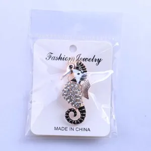 Prachtige strass emaille zeepaardje broche legering mode sieraden cadeautje accessoire