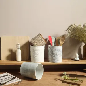 Soportes de palillos de cerámica nórdica organizador de almacenamiento de cubiertos de cocina