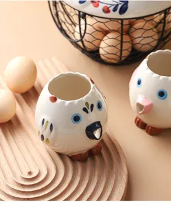 Separador de clara de huevo de cerámica búho, adorable herramienta de horneado cocina dibujo a