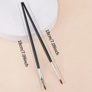 Pincel delineador fino pincel de detalle maquillaje de ojos 18cm herramienta precisa negro