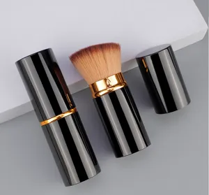 Tragbarer ausziehbarer Make-up-Pinsel, professioneller Rouge- und Puderpinsel für Damen.