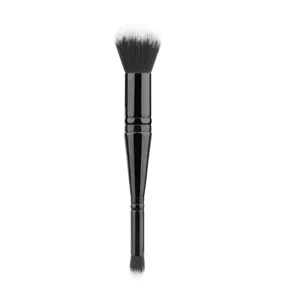 Dual ended makeup brush with foundation and concealer brush heads for easy flawless makeup application.