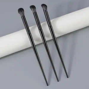 Professional Eyeshadow Makeup Brush Set Soft Fiber Hair Plastic Handle Black Eye Blending Highlighter Brushes