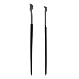 2Stk Winkelt Eyeliner Pinsel Feine Augenbrauen Make-up Pinsel Set Präzision Augen Werkzeug