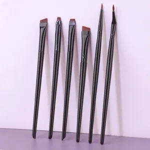 Professional Makeup Brush Set Plastic Handle Aluminum Tube Artificial Fiber Eyeliner Eyebrow Eyeshadow Detail Brush Kits For Women Beauty Tool