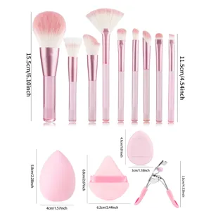 13-teiliges Make-up Pinsel Set professionelle Kosmetikwerkzeuge mit weichen Borsten Detail.