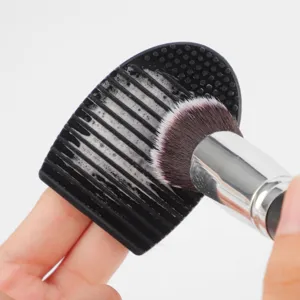 Siliconen make-up kwast reinigingsmat diepe reiniging cosmetische borstel wasgereedschap zwart