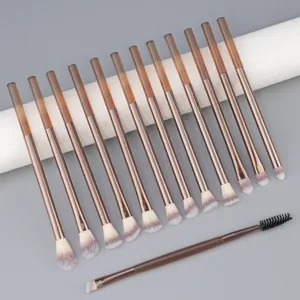 Collezione Professionale Pennelli Trucco Morbida Fibra Sintetica Fondotinta Pennelli Ombretto Strumenti Trucco Bellezza Portatili