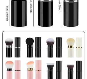 Praktischer tragbarer ausziehbarer Make-up Pinsel mit Schutzkappe für tägliche Reisen.