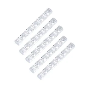 Transparante acryl 5-sleuf nagelkunst borstelhouder strip display stand voor bureau