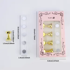 Professionele magnetische nail art praktijkstandaard set met acryl display basis.
