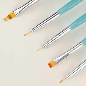 Σετ 5 επαγγελματικών πινέλων nail art για ντεγκραντέ gel UV εργαλεία μανικιούρ νυχιών.