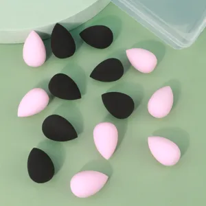 14 pcs mini makeup sponge set teardrop blending puffs dual use cosmetic foundation