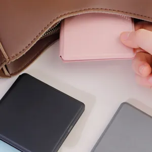 Portable square makeup mirror double sided folding desktop cosmetic mirror for daily use