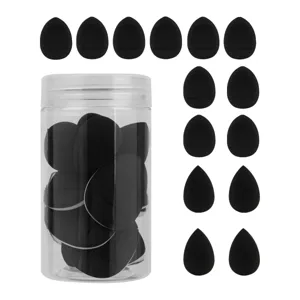 14 pezzi confezionati set spugnetta trucco nera beauty blender puff cosmetico morbido