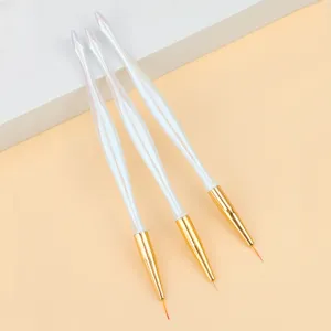 3-pack iridescent nail art liner pens with fine tips for precise painting and detailing.