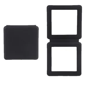 Portable square cosmetic mirror double-sided folding tabletop makeup mirror for daily makeup.