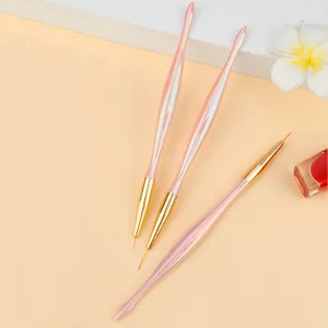3pcs iridescent nail art liner brush set fine detail painting drawing pen for professional salon use
