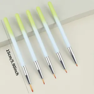 5pcs gradient nail art brushes set fine detail painting liner pens 15cm length