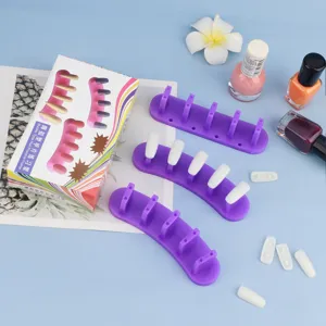 3stuks gesptype nail art oefenstandaard display basis voor press on nagels kit