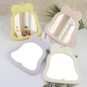 Süßer Cartoon Schleife Make-up Spiegel Faltbarer Tisch Kosmetikspiegel Wandbehang Tragbarer HD Frisierspiegel Für Schlafzimmer Deko