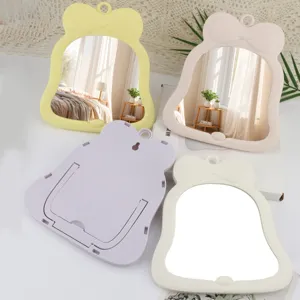 Süßer Schleifen Make-up Spiegel tisch faltbarer Kosmetikspiegel Schminkspiegel zu Hause