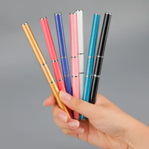 Detail view of colorful dual-ended nail art pens with versatile professional tools.