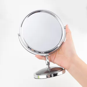 Specchio trucco da tavolo bifacciale da 6 pollici, specchio ingranditore chiaro per vanità