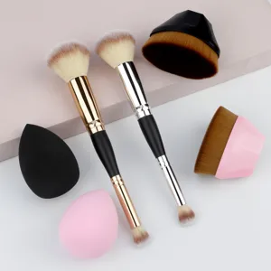 Professional Makeup Brush Set Foundation Concealer Dual-Ended Cosmetic Brushes Polygonal Face Powder Sponge Blender Beauty Tools
