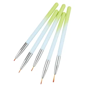 5pcs gradient nail art brushes set professional liner painting detailing brushes