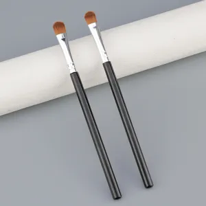 Brocha de Maquillaje Individual Profesional de Fibra Sintética Corrector Sombra de Ojos Pincel de Labios Tubo de Aluminio Mango Largo de Plástico Herramienta de Belleza
