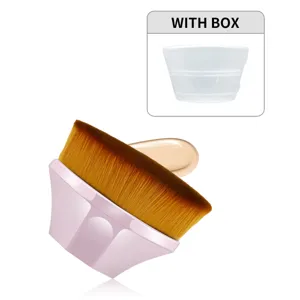 Professional No. 55 foundation makeup brush set with storage box for flawless liquid blending.